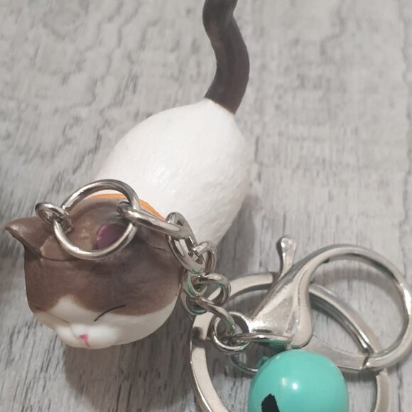Cat 3D Key Chain Key Ring Unisex Handbag Backpack Charm Pendant Accessory Gift - Picture 1 of 2